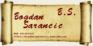 Bogdan Šarančić vizit kartica